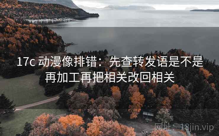 17c 动漫像排错：先查转发语是不是再加工再把相关改回相关  第2张