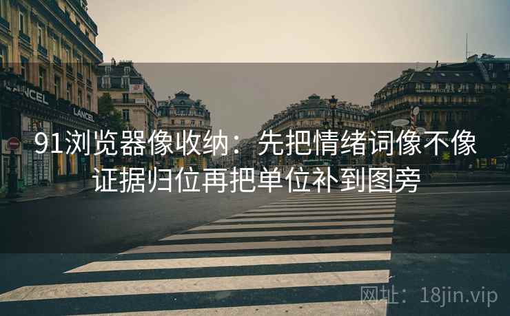 91浏览器像收纳:先把情绪词像不像证据归位再把单位补到图旁 第2张 91浏览器像收纳:先把情绪词像不像证据归位再把单位补到图旁 第2张