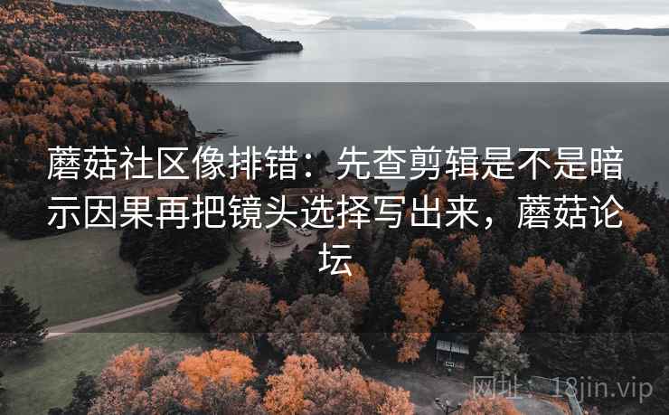 蘑菇社区像排错：先查剪辑是不是暗示因果再把镜头选择写出来，蘑菇论坛